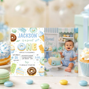 Invitation photo pour fête d'anniversaire Donut Sw