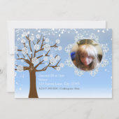 Invitation photo pour fête d'anniversaire Winter O (Dos)