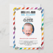 Invitation photo pour la 1ère fête d'anniversaire (Devant)