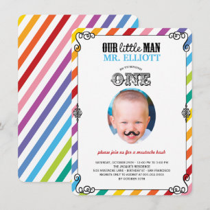 Invitation photo pour la 1ère fête d'anniversaire 