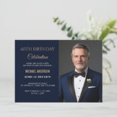 Invitation photo pour la célébration de 60 ans (Debout devant)