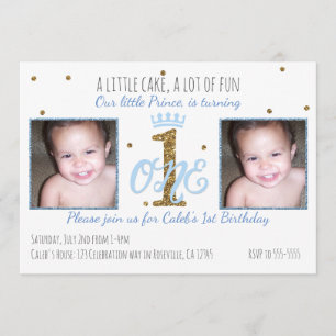Invitation photo pour la fête d'anniversaire de 1