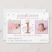 Invitation photo pour la fête d'anniversaire de la (Devant)