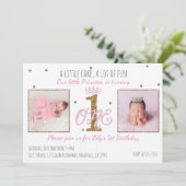 Invitation photo pour la fête d'anniversaire de la (Debout devant)