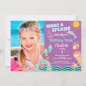 Invitation photo pour la fête de la piscine (Devant)