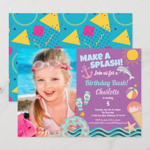 Invitation photo pour la fête de la piscine