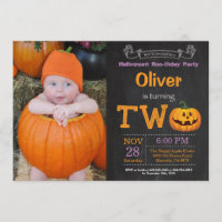 Invitation photo pour la fête d'Halloween du 2e an