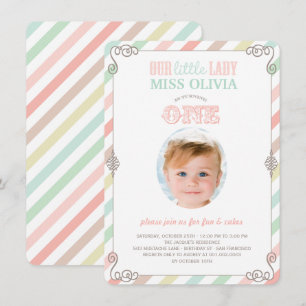 Invitation photo pour la fête du 1er anniversaire 