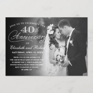 Invitation photo pour la fête du 40e anniversaire