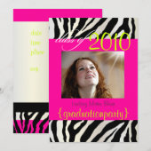 Invitation photo pour la remise des diplômes en zè (Devant / Derrière)