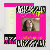 Invitation photo pour la remise des diplômes en zè (Devant / Derrière)