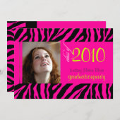 Invitation photo pour la remise des diplômes en zè (Devant / Derrière)