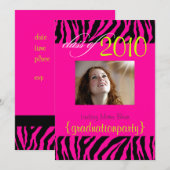 Invitation photo pour la remise des diplômes en zè (Devant / Derrière)