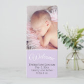 Invitation photo pour la rencontre avec bébé/Bienv (Debout devant)