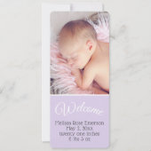 Invitation photo pour la rencontre avec bébé/Bienv (Devant)