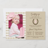 Invitation photo pour l'anniversaire de la cow-gir (Devant)