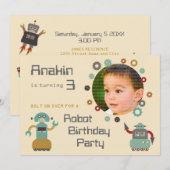 Invitation photo pour l'anniversaire de la fête de (Devant / Derrière)