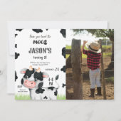 Invitation photo pour l'anniversaire de la vache-g (Devant)