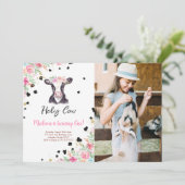 Invitation photo pour l'anniversaire de la vache s (Debout devant)