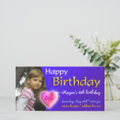 Invitation photo pour l'anniversaire de Megan (Debout devant)