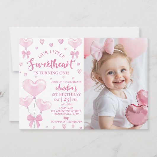 Invitation photo pour l'anniversaire de Saint-Vale (Devant)