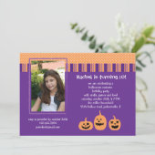 Invitation photo pour l'anniversaire d'Halloween (Debout devant)