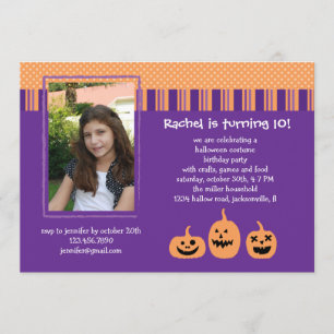 Invitation photo pour l'anniversaire d'Halloween