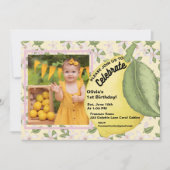 Invitation photo pour l'anniversaire du citron (Devant)