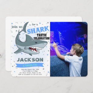 Invitation photo pour l'anniversaire du requin