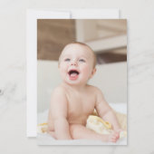 Invitation photo pour le 1er anniversaire avec un  (Dos)