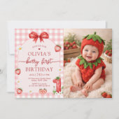 Invitation photo pour le 1er anniversaire de Bow B (Devant)