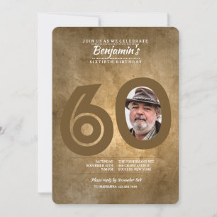 Invitation photo pour le 60e anniversaire