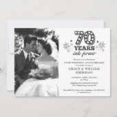 Invitation Photo pour le 70e anniversaire du Mariage (Devant)