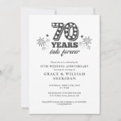 Invitation Photo pour le 70e anniversaire du Mariage (Devant)