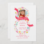 Invitation photo pour le 8e anniversaire (Devant / Derrière)