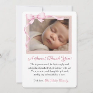 Invitation photo pour le premier anniversaire au n