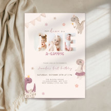Invitation photo pour le premier anniversaire avec