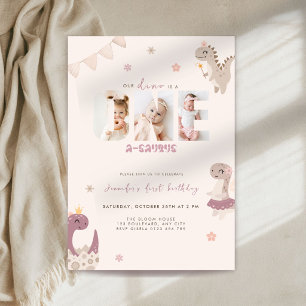 Invitation photo pour le premier anniversaire avec
