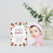 Invitation photo pour le premier anniversaire de B (Debout devant)