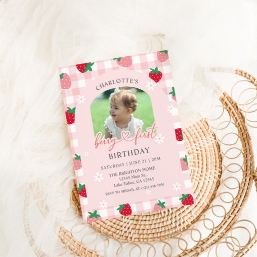 Invitation photo pour le premier anniversaire de B