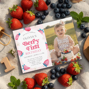 Invitation photo pour le premier anniversaire de B