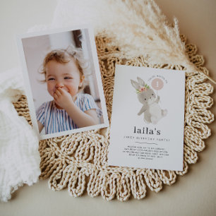 Invitation photo pour le premier anniversaire de B