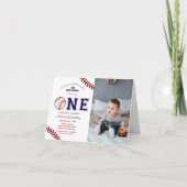 Invitation photo pour le premier anniversaire de b (Devant)