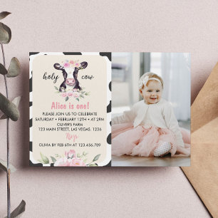 Invitation photo pour le premier anniversaire de l