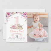 Invitation photo pour le premier anniversaire de L (Devant)