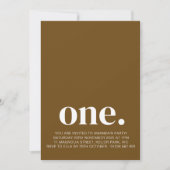 Invitation photo pour le premier anniversaire en m (Devant)