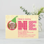 Invitation photo pour le premier anniversaire "One (Debout devant)