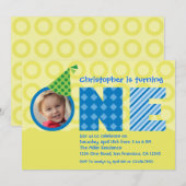 Invitation photo pour le premier anniversaire "One (Devant / Derrière)