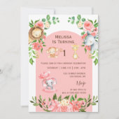 Invitation photo pour le premier anniversaire sur  (Devant)