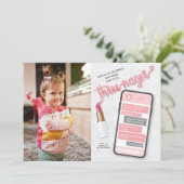 Invitation photo pour le troisième anniversaire de (Debout devant)